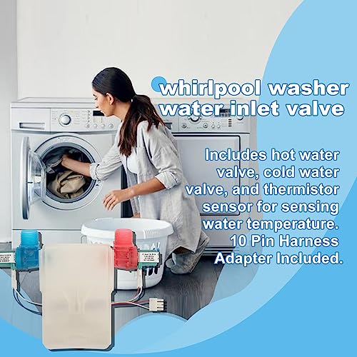 LanKstet W11101906 Washer Water Inlet Valve Compatible with Whirlpool Amana Crosley Maytag, Fit W11038696 W10701461 W10869803 W10883458 AP6329219 W11210463 - Image 5