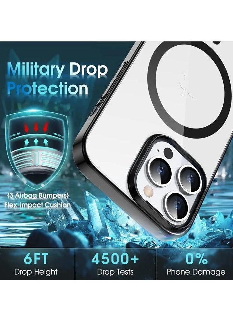 iPhone 14 Pro Case 6.1 inch, Magnetic Design  Drop Tested with Electroplated Bumper & Camera, Hard PC Back Slim Shockproof Protective Cover for iPhone 14 Pro
