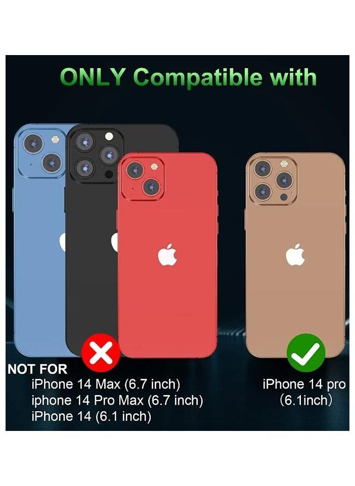 iPhone 14 Pro Case 6.1 inch, Magnetic Design  Drop Tested with Electroplated Bumper & Camera, Hard PC Back Slim Shockproof Protective Cover for iPhone 14 Pro
