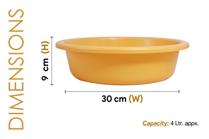 Wonder Homeware Prime Bowl 6 Heavy Quality Bowl Set, 3 pc Bowl 4 LTR, Yellow Color - Image 2