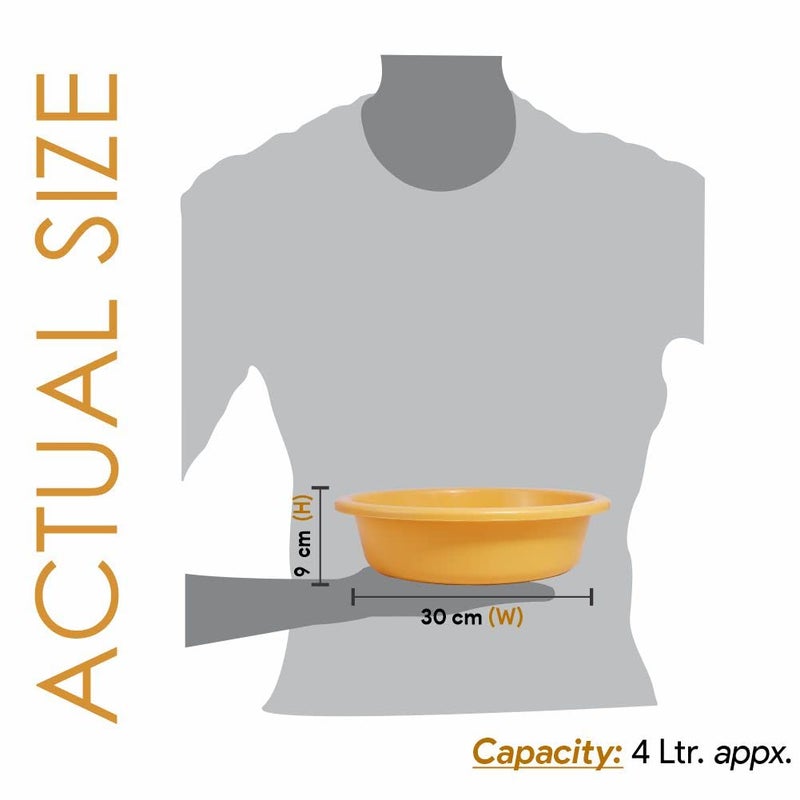 Wonder Homeware Prime Bowl 6 Heavy Quality Bowl Set, 3 pc Bowl 4 LTR, Yellow Color - Image 3