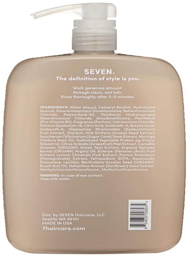 SEVEN Hair Care Satara Volume Conditioner for Women & Men, Sulfate + Paraben Free, Cruelty Free, Argan Oil, Pro Vitamin B5, Hydrolyzed Quinoa, Grapeseed Oil for Flat + Limp Hair Made in USA, 32 oz - Image 2