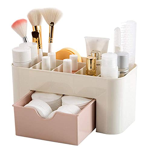 INKULTURE Plastic Cosmetic Storage Box Multi Functional Desktop Tidy Organiser Holder With Drawer 01 Pcs - Image 3