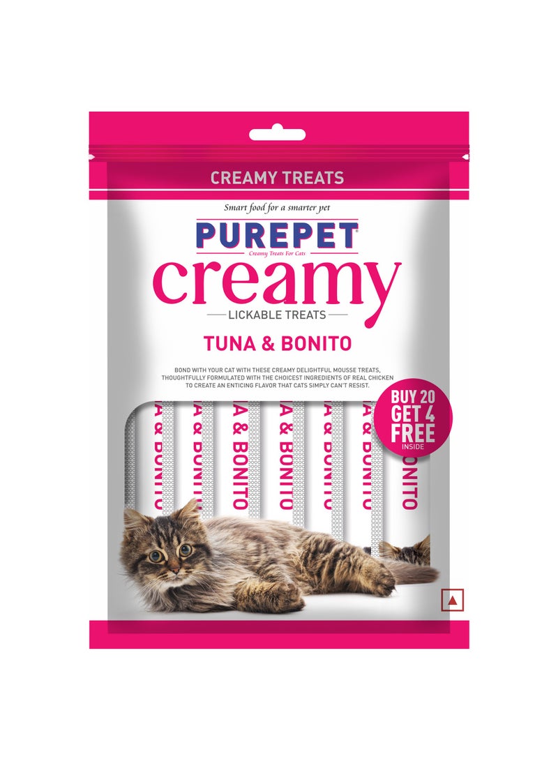 PUREPET علاجات القطط الكريمية القابلة للّعق بالتونة والبانيتو - Image 2