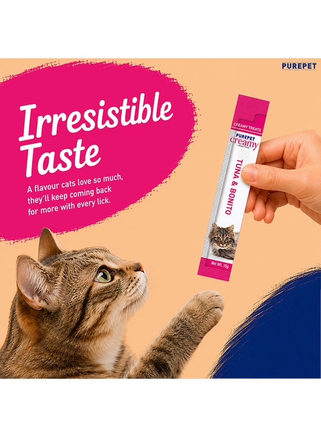 PUREPET Creamy Lickable Cat Treats Tuna And Bonito - Image 5