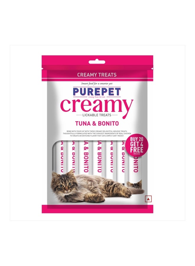 PUREPET Creamy Lickable Cat Treats Tuna And Bonito - Image 1