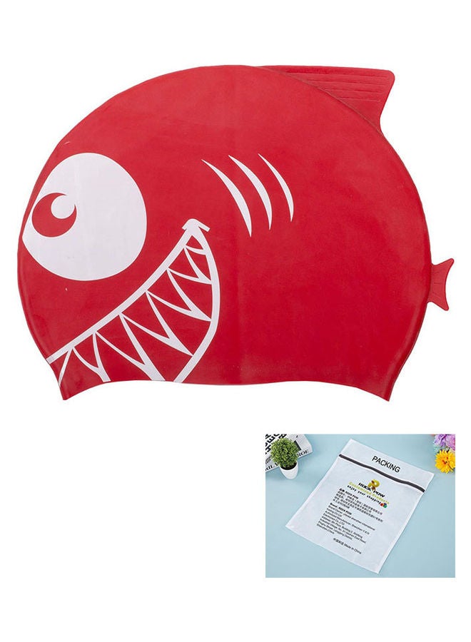 روك بو Shark Pattern Silicone Swimming Cap