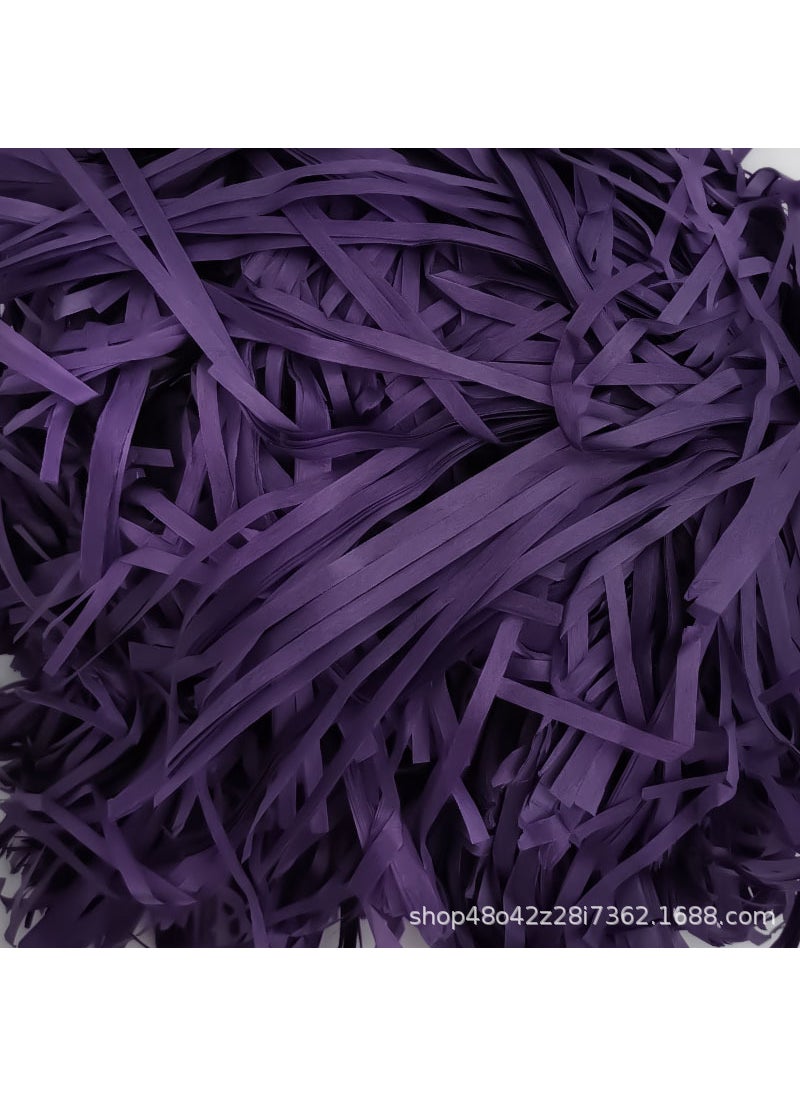 Arabest Factory wholesale raffia paper silk gift box candy box decorative filler shredded paper Silk a large number of in stock shredded paper strips Dark purple 