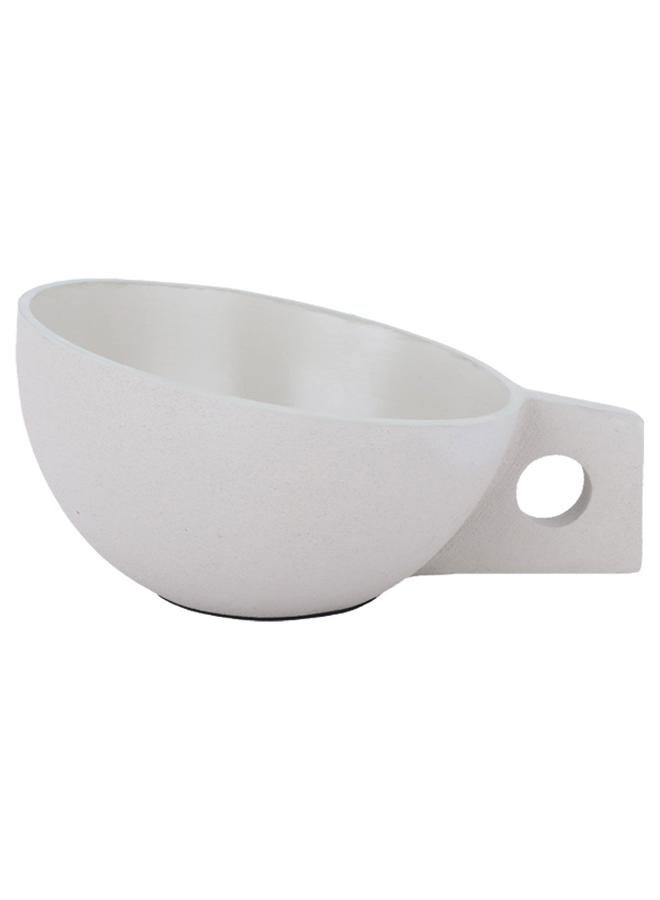 السيف  وعاء تقديم من الحديد المطلي بمقبض دائري 5.6 × 13 × 13 سم باللون الرمادي الفاتح - Image 1