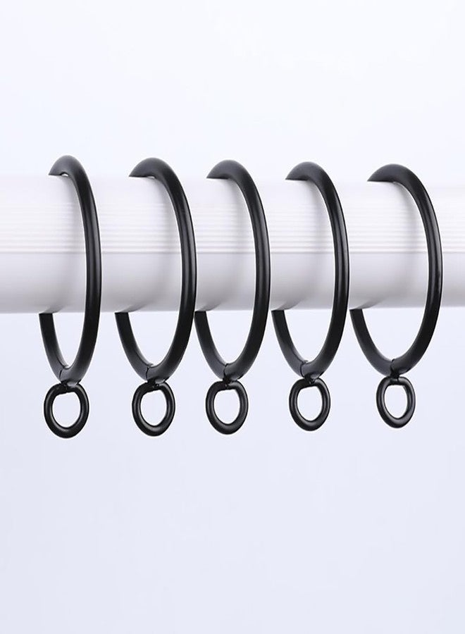 DSkoiph 44 Pack Metal Curtain Rings with Eyelets for Pinch Pleat Curtains Drape Ring 1 1/2 Inch I D, Fits Up to 1 1/4 Inch Rod Black - Image 5