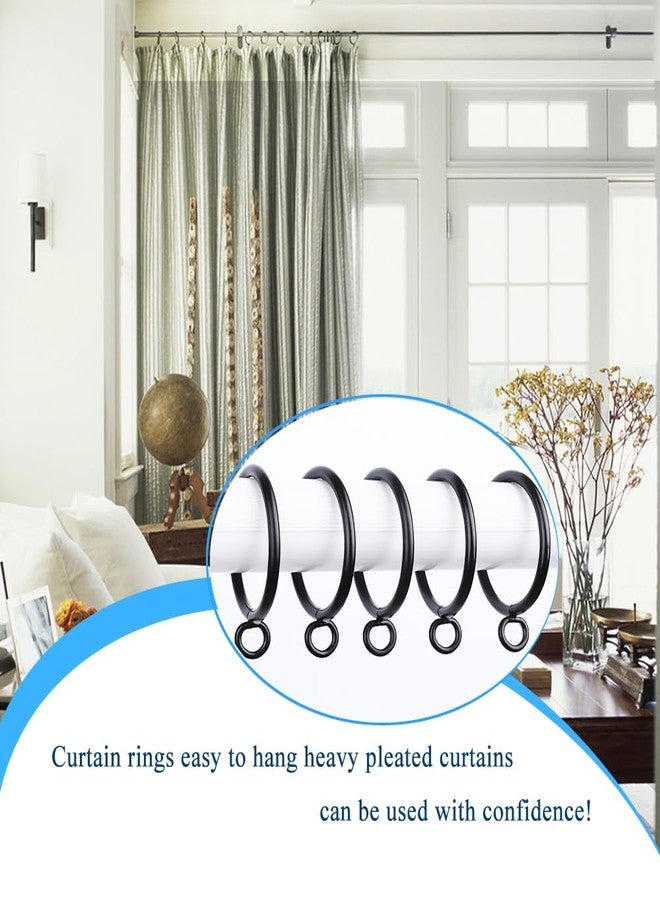 DSkoiph 44 Pack Metal Curtain Rings with Eyelets for Pinch Pleat Curtains Drape Ring 1 1/2 Inch I D, Fits Up to 1 1/4 Inch Rod Black - Image 3