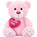 BENINY 12 Teddy Bear with Heart Cute Pink Teddy Bear Stuffed Animals for Valentines Soft Bear Plushie Toy Stuffed Bear Plush Gifts for Girlfriend Kid - Image 2