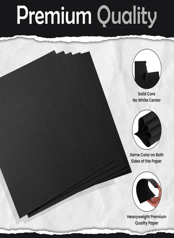 SANZIX 120 Sheets Black Cardstock 12x12 - Heavyweight 80 Lbs 220 GSM Black 12x12 Cardstock for Crafts | Laser & Inkjet Printer Compatible, Perfect for Halloween Decorations, Scrapbooking, Invitations - Image 3