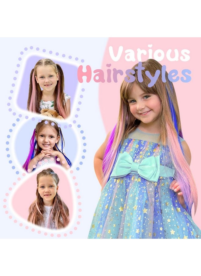 Dreamlover Dreamlover Hair Extensions for Kids, Colored Clip-in Hair Accessories for Girls, 24 Pieces  - Image 5