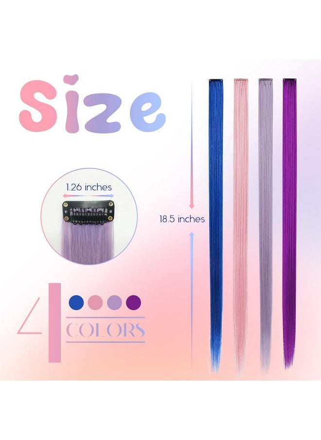 Dreamlover Dreamlover Hair Extensions for Kids, Colored Clip-in Hair Accessories for Girls, 24 Pieces  - Image 2