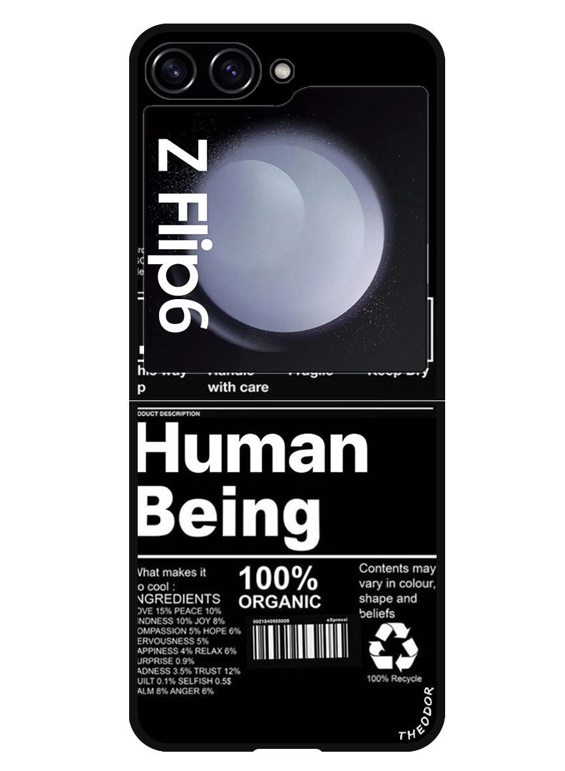 Theodor جراب واقٍ مضاد للخدش ومقاوم للصدمات لهاتف Samsung Galaxy Z Flip 6 Human Being - Image 1
