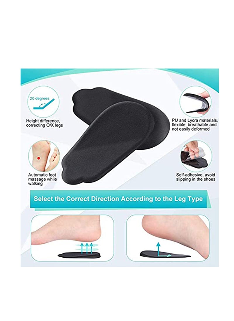 SYOSI - Heel Inserts Heel Cushion Supination Insoles, Heel Cups Lateral Inner Heel Wedge Insert for O/X Type Leg, 2 Pairs Heel Gel Support Pads Orthopedic Insoles for Supination and Pronation - Image 1