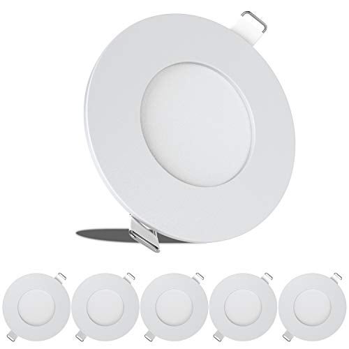 Leisure LED 5 Pack RV Boat Recessed Ceiling Light 240 Lumen Super Slim LED Panel Light DC 12V 3.375" 3W Full Aluminum Downlights, Cool White (Cool White, 5) (Cool White, 5 Pack) - Image 1