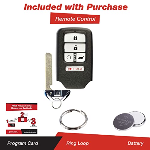 KeylessOption Keyless Entry Remote Start Car Smart Key Fob for Honda CR-V Pilot KR5V2X - Image 2