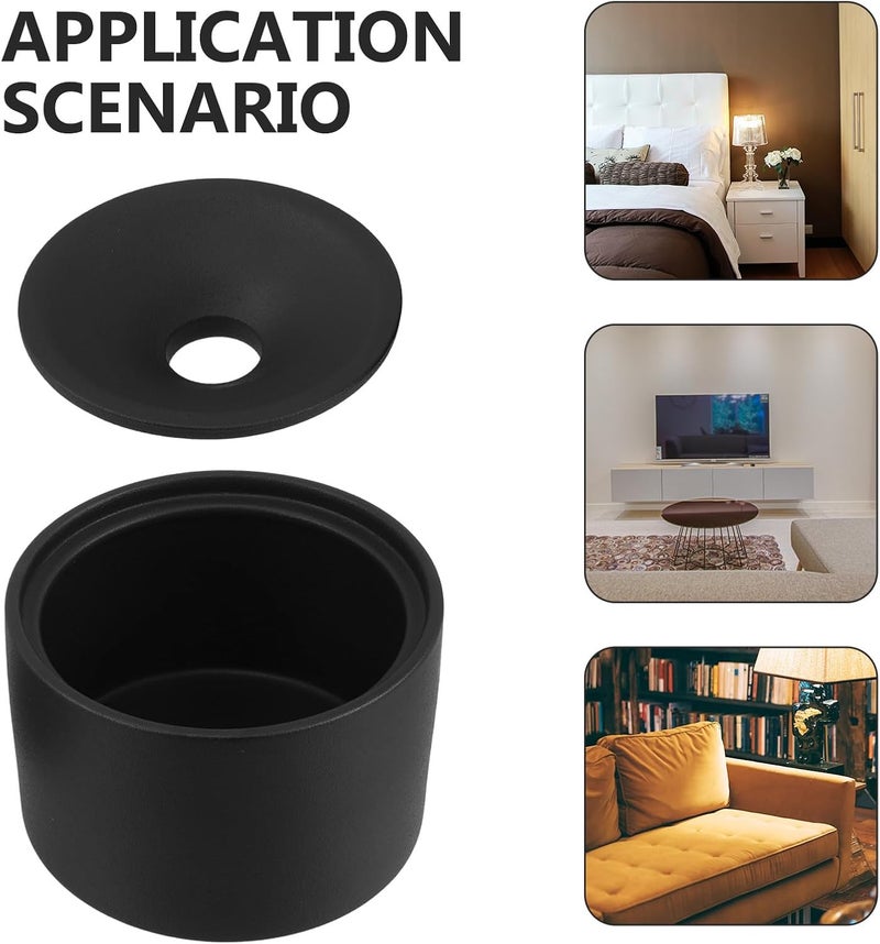 PRETYZOOM Ceramic Ashtray with Lid Large Capacity round Home Ashtray Modern Patio Ash Holder for Office and Living Room Smoke Protection Indoor Smoking Accessory - Image 3