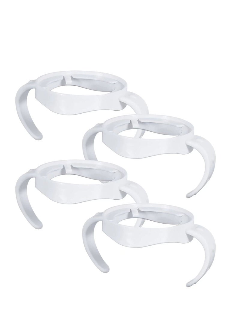 SYOSI 4 Pack Compatible with Baby Bottle Handles for Philips Avent Natural Baby Bottles,Baby Bottle Holder, Baby Feeding Bottles Handles - White - Image 1