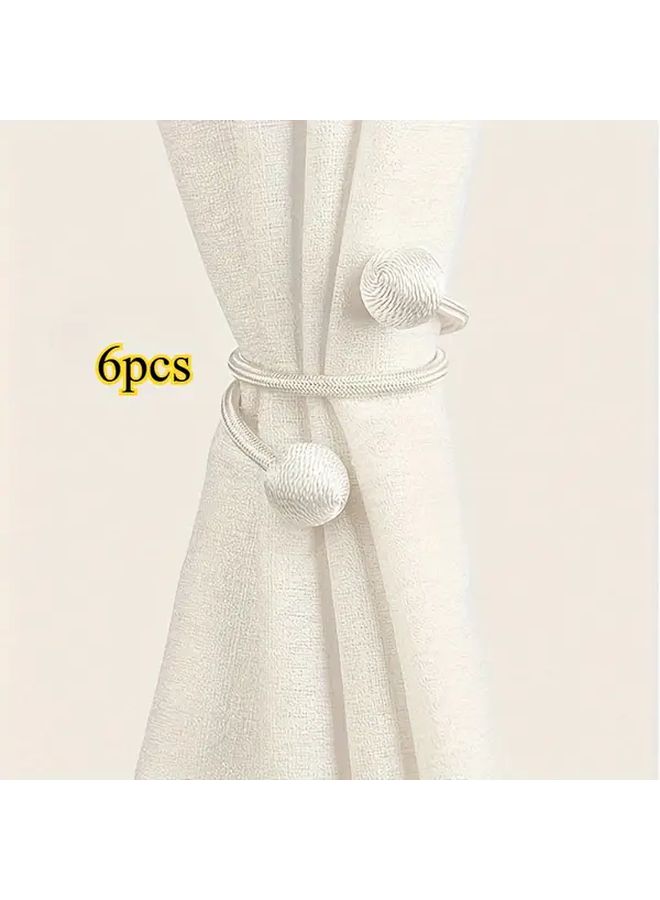 6pcs Grey No Drill Curtain Clips Damage Free Window Hangers Easy Installation - Image 5