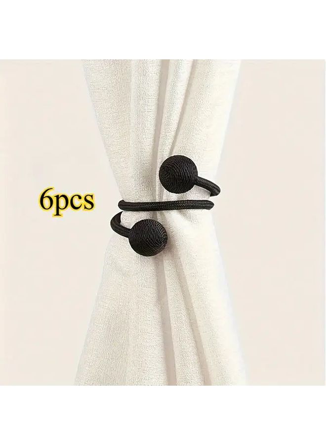 6pcs Grey No Drill Curtain Clips Damage Free Window Hangers Easy Installation - Image 4