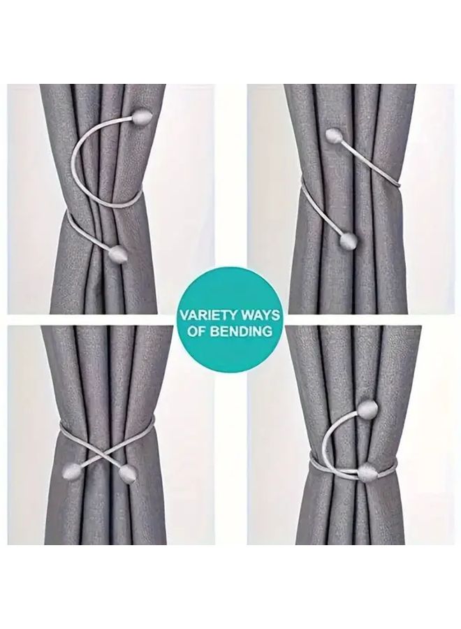6pcs Grey No Drill Curtain Clips Damage Free Window Hangers Easy Installation - Image 3