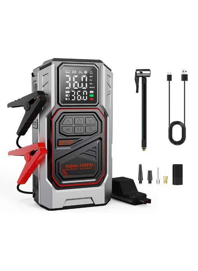 Car Jump Starter 28000mah Water-Resistant Jump Starter Battery Pack, Battery Jumper Starter Portable 200W,12V/1A, LED Light - Image 1