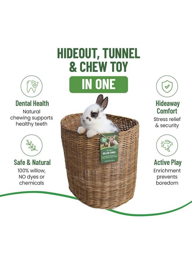 Small Pet Select Tiny Paws Willow Tunnel for Rabbits, Guinea Pigs, and Other Small Animals - Image 2