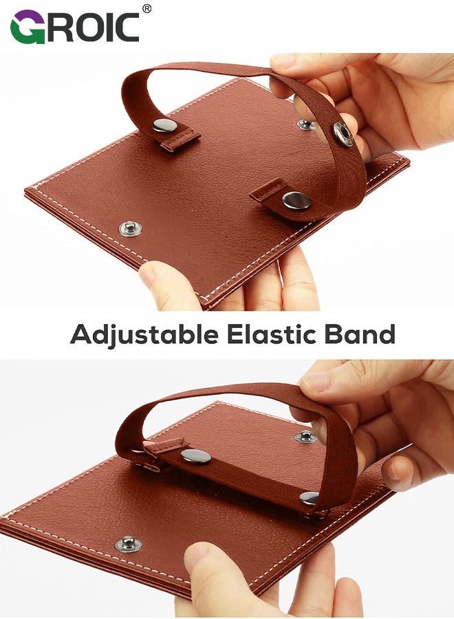 GROIC Car Picture Holder Artificial Leather Picture Frames,Car Visor Clip Fits 5-inch Photo Frame Car Accessories,Photo Frame for Car Displays Your Photographs - Image 3