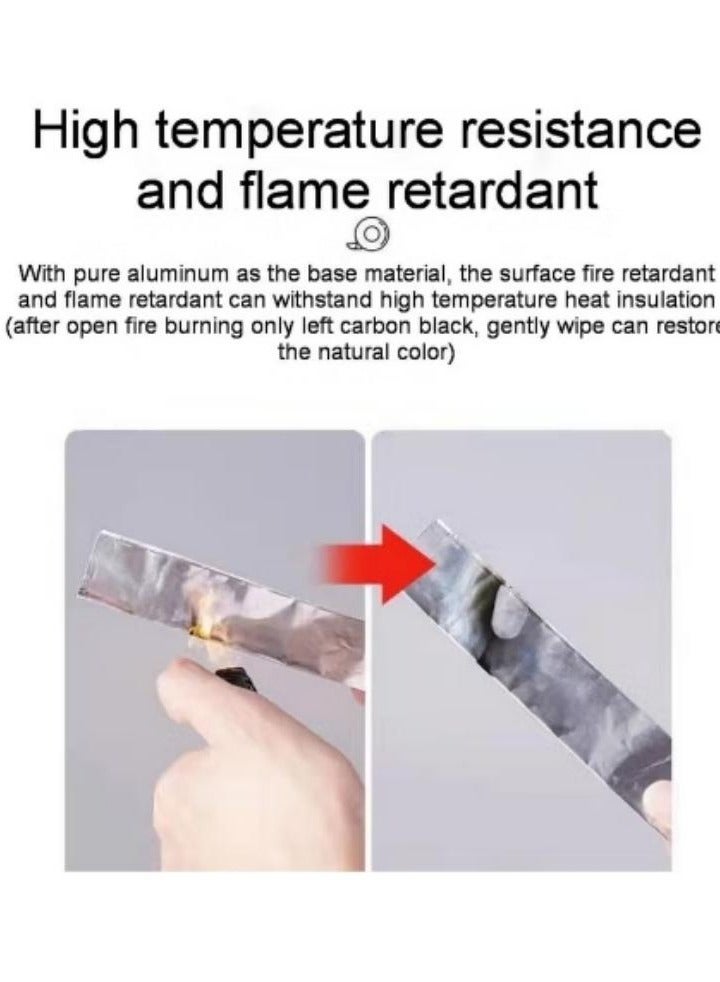 Wide 2 Inch Longth 65 ft Heat Shield Tape Cool Tapes Aluminum Foil Heat Reflective Adhesive Heat Shield Thermal Barrier Foil Tape Self Adhesive Heat Resistant Tape for Hose Kitchen insulation and Auto - Image 3