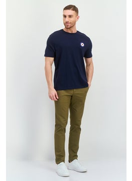Ben Sherman Men Crew Neck Short Sleeves Brand Logo T-Shirt, Navy  - Image 3