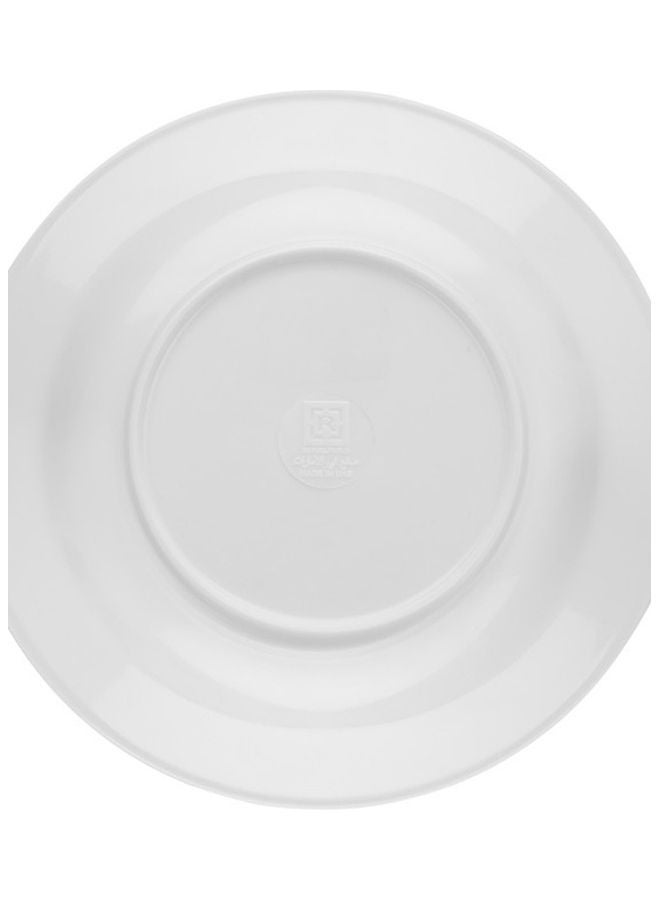 Royalford Melamineware Deep Plate Dinner/ Serving Plate Plate With Classic Design White 8inch - Image 3