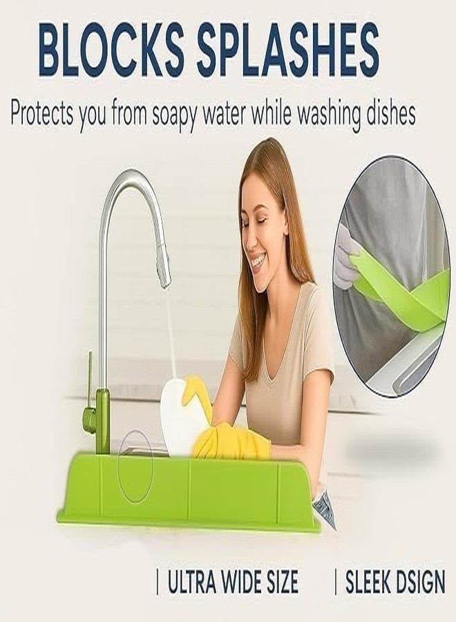 ABTER Silicone Sink Splash Guard - 1pc Multicolor Water Barrier for Kitchen & Bathroom - Lightweight Sink Backsplash Protector for Blocking Spills & Splashes - Image 5
