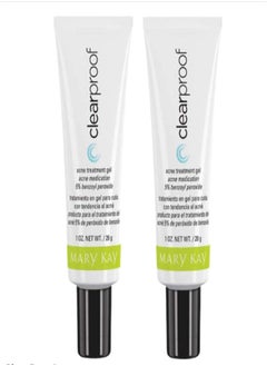 Mary Kay, 2 PCS CLEARPROOF ACNE TREATMENT GEL 1 FL OZ TRATAMIENTO EN GEL PARA PIEL CON ACNÉ 28 G
