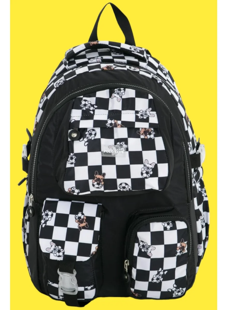 Tezzgelsin Waterproof Checkered Colorful Backpack School Bag
