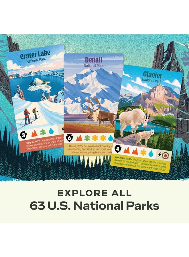 KEYMASTER GAMES Parks (2nd Edition) | Base Camp | Beautiful Strategy Game for Families, Adults, Kids or Solo | Explore Nature and The Outdoors by Hiking The US National Parks | Ages 10+ | 1-5 Players - Image 3