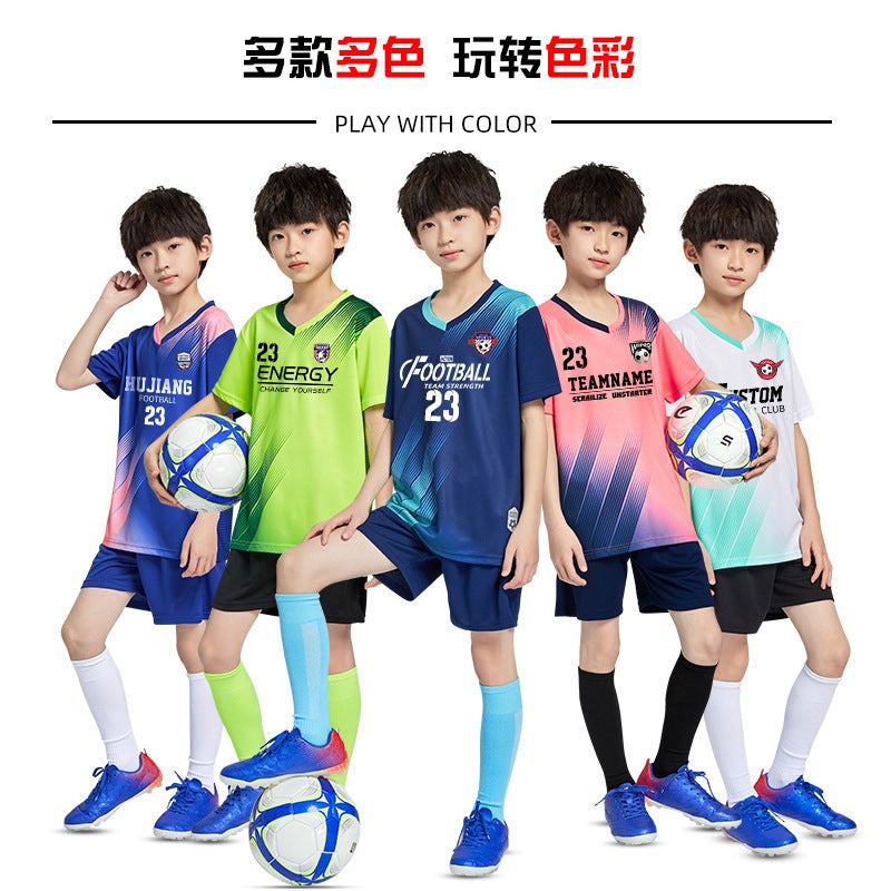 Children'S Football Uniform Suit Boys And Girls Printed Summer Football Sports Clothing Team Uniform Training Clothes Football Jersey - Image 2