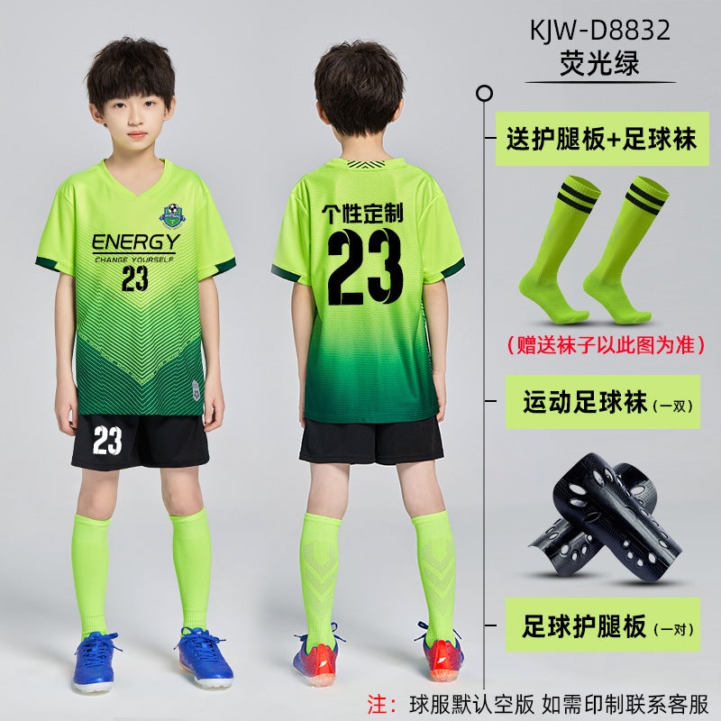 Children'S Football Uniform Suit Boys And Girls Printed Summer Football Sports Clothing Team Uniform Training Clothes Football Jersey - Image 1