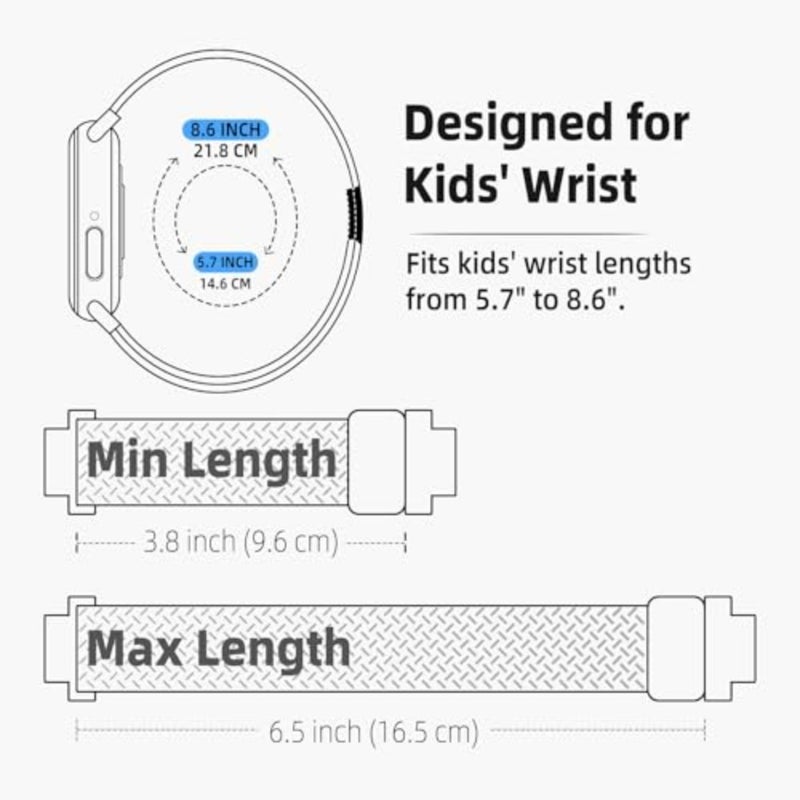 Braided Band Compatible with Garmin Bounce Watch Band, 2Pack Solo Loop Stretchy Watch Bands with Adjustable Easy Buckle - Image 3