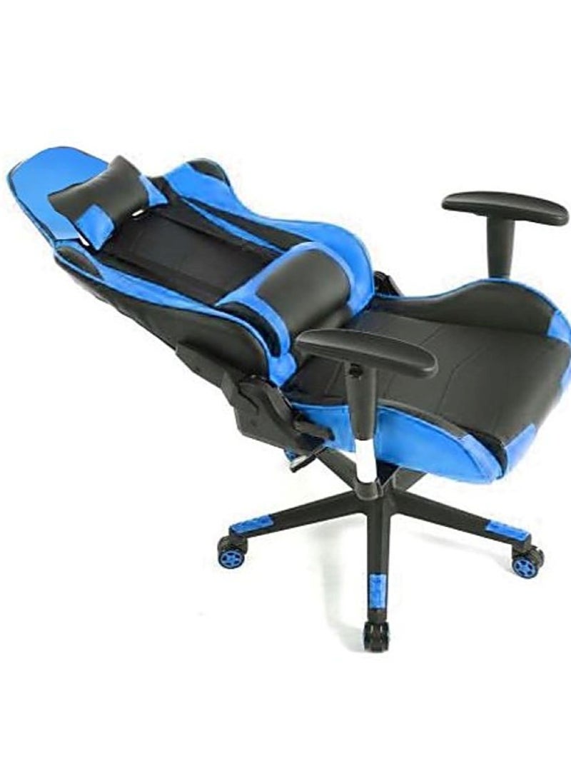 AL WADI FURNITURE Memory Gel Foam Feel Ergonomic Blue-Black Gaming Chair - Extra Large, Heavy Duty, Adjustable Height, Swivel, Reclining with Headrest and Lumbar Support - Image 4