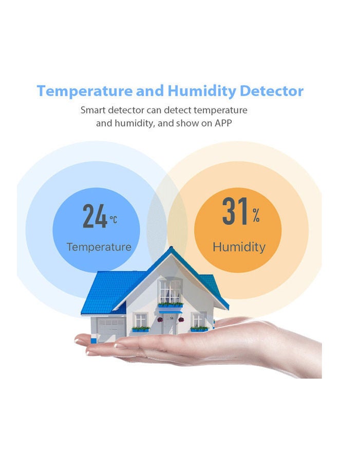 NIBEMINENT Tuya Smart Zigbee Temperature Humidity Sensor High Accuracy White 7 x 2.5 7cm - Image 3