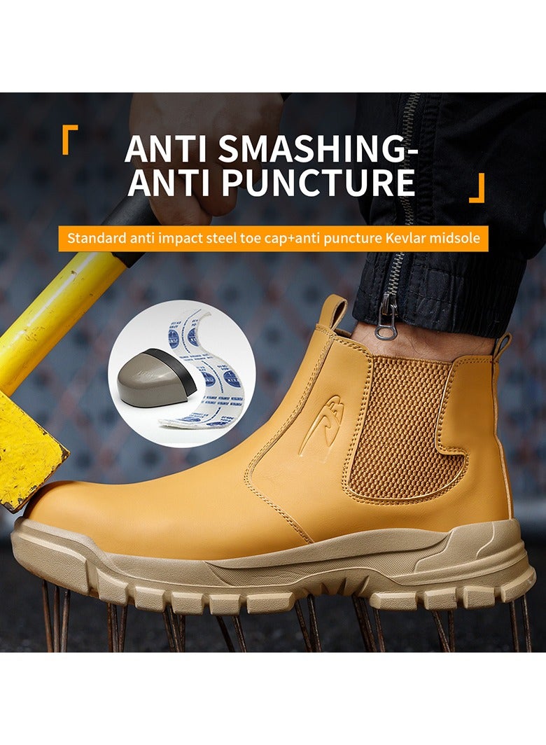 Steel Toe Shoes for Men Lightweight Safety Shoes Comfortable Puncture Proof Slip On Indestructible Work Shoes and Fashion Sneakers. - Image 3