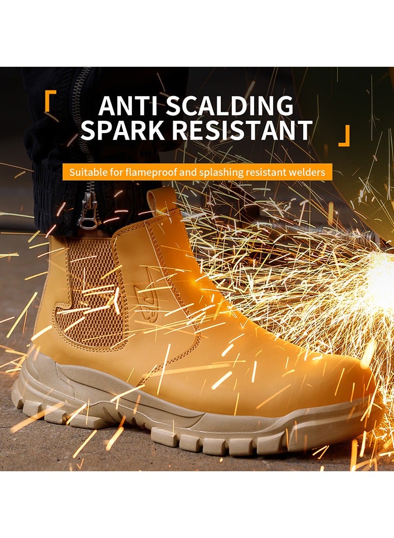 Steel Toe Shoes for Men Lightweight Safety Shoes Comfortable Puncture Proof Slip On Indestructible Work Shoes and Fashion Sneakers. - Image 2