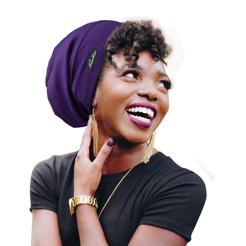 FocusCare Satin Beanie Adjustable Satin Lined Night Sleeping Frizzy Hair - Image 1