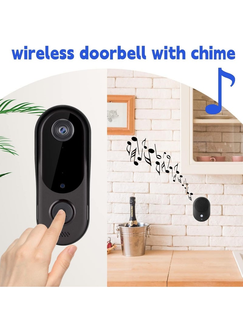 Smart Wireless Video Doorbell with Two-Way Audio and HD Camera, Rechargeable Security Intercom for Home, Indoor Unit Included - Image 4