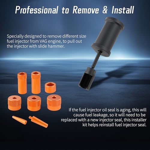 WAYCOJOY Fuel Injector Puller Removal Kit Injector Seal Installer Repair Tool, Compatible with Audi VW 1.4 1.6 1.8 2.0 2.7 3.0 3.2 3.6 V6 4.2 V8 FSI TSI - Image 5