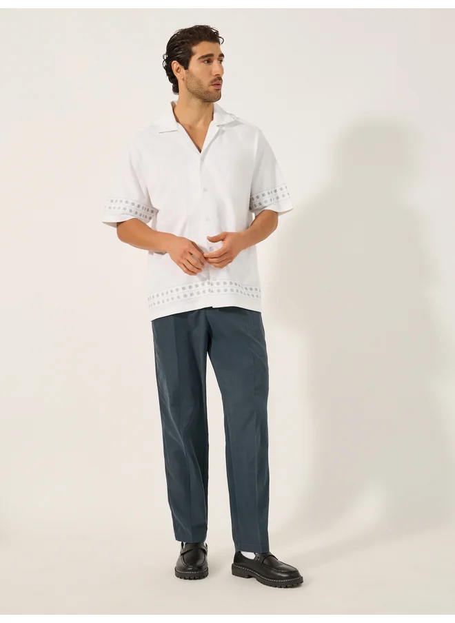 Styli Styli Limited Men Navy Blue Tailored Pants