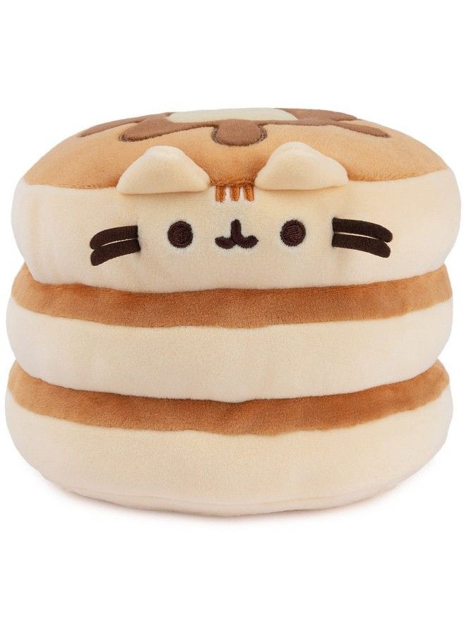 GUND لعبة Pusheen The Cat Pancake Squisheen المحشوة المحشوة للحيوانات من سن 8 سنوات فما فوق، بنية اللون، 6 بوصات  - Image 1
